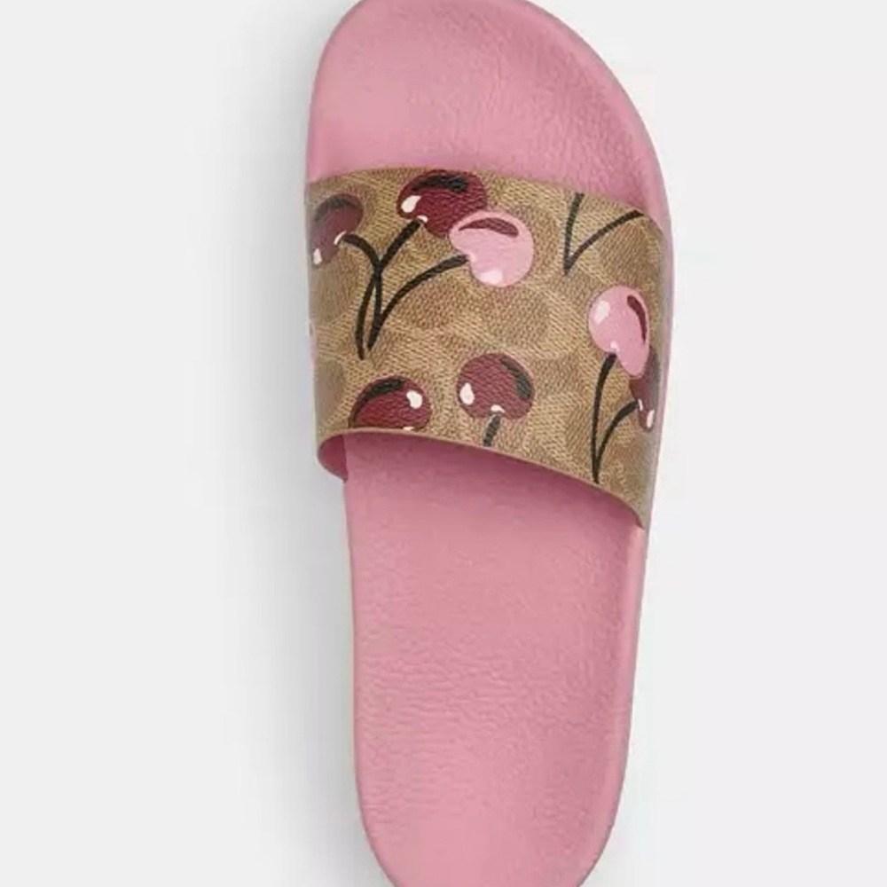 Pink Cherry Slide Sandals